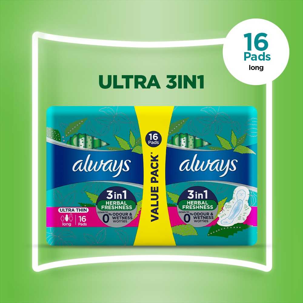 Always Pads Size 3 Maxi 26 Count Xtra Long Super (Pack of 3)