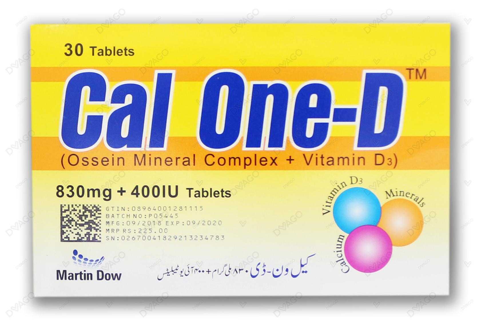 cal one-d tablets 30s