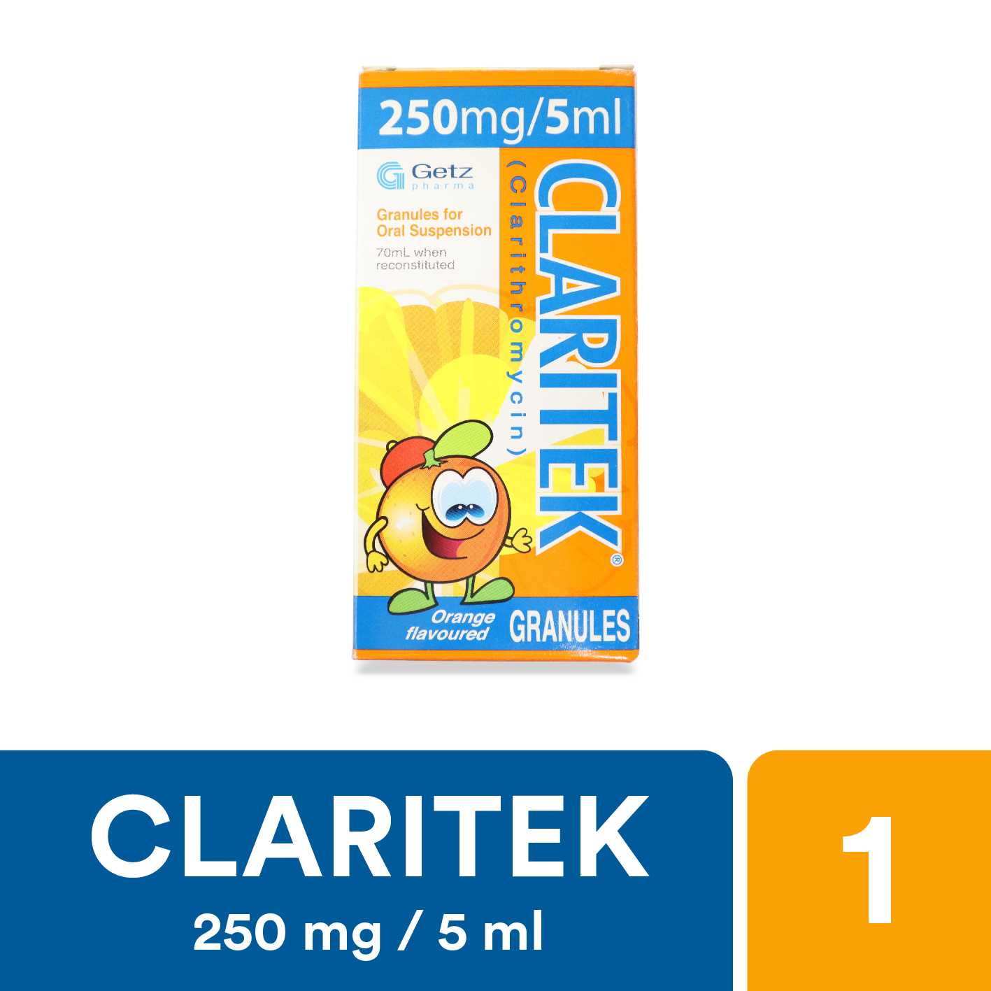 claritek 70ml suspension 250mg/5ml