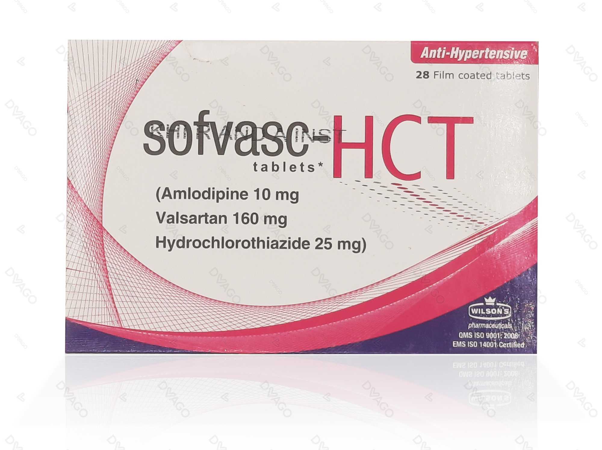 sofvasc hct tablets 10/160/25mg