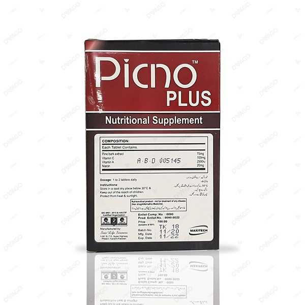 picno plus tablets 20s ( pack size 2 x10s)