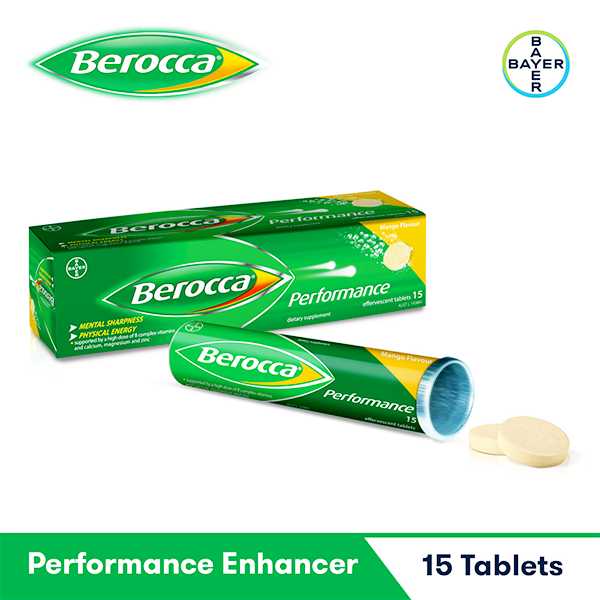 berocca mango multivitamin 15 effervescent tablets