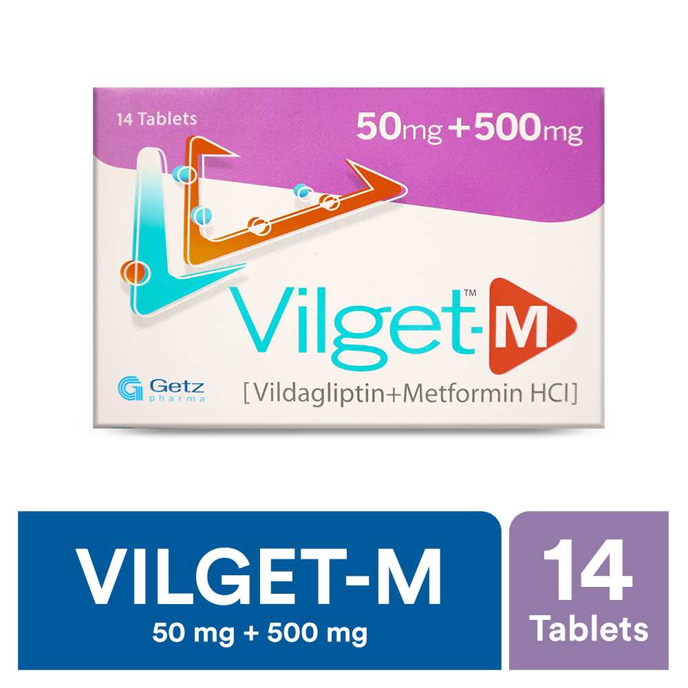 vilget-m 50mg + 500mg14 tablets