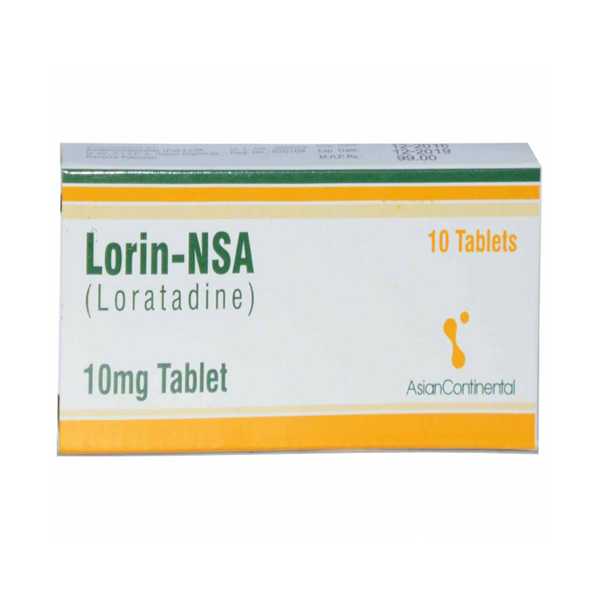 lorin nsa 10 mg tablets 10s ( pack size 1x10s )