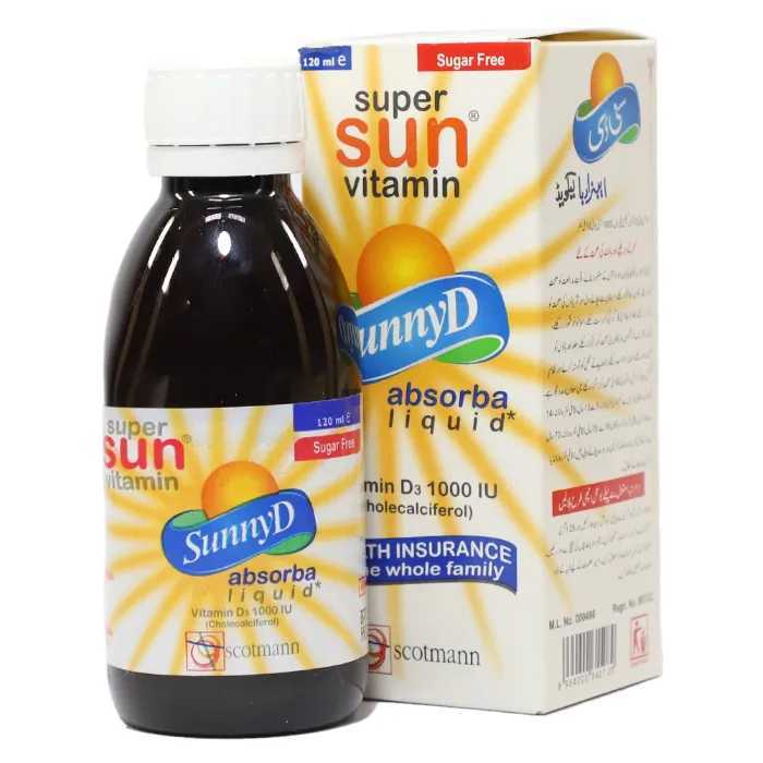 sunny d syrup 1000iu 120ml