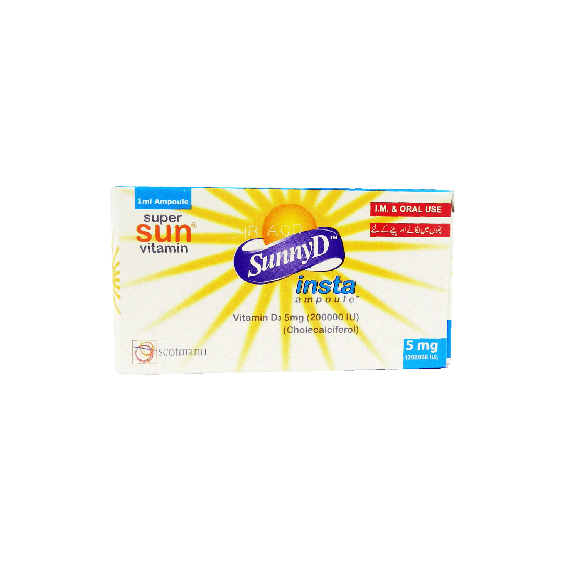 sunny d insta ampoule injectibles 5mg(200,000iu)