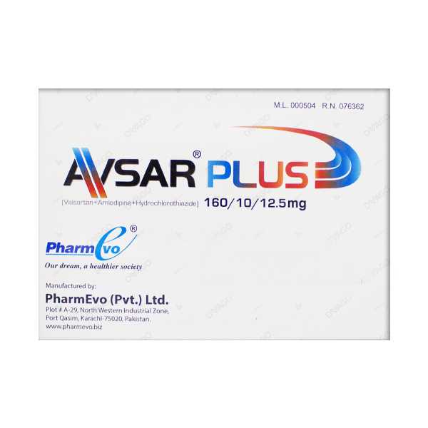 avsar plus tablets 160mg/10mg/12.5mg