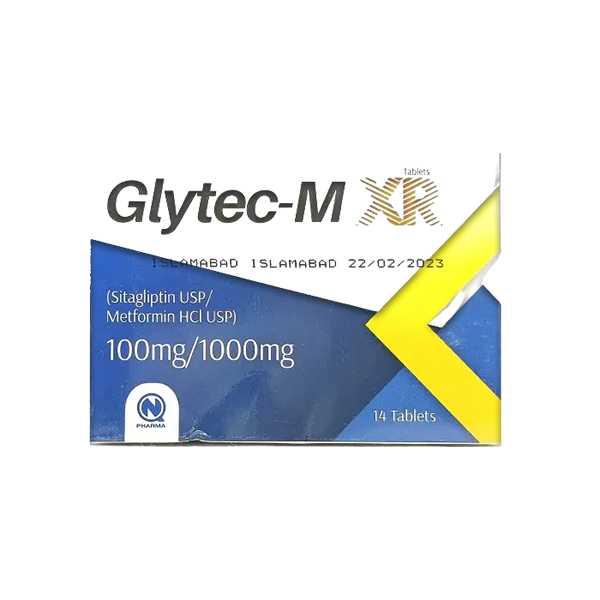 glytec-m xr 100mg+1000mg tablets 14s