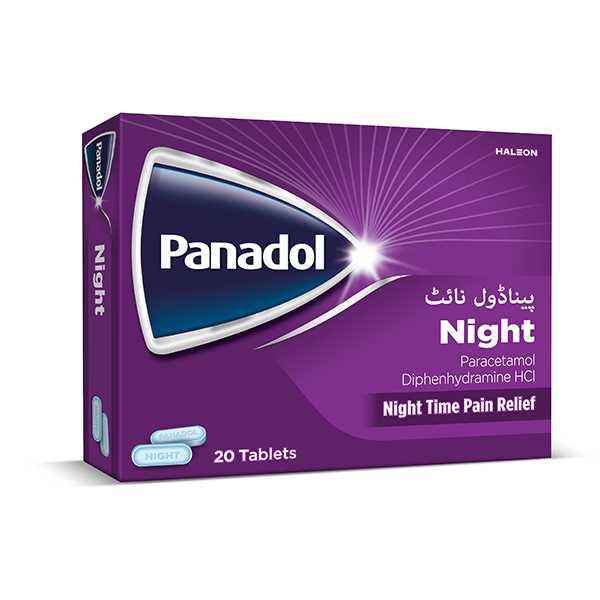 panadol night time pain relief tablets